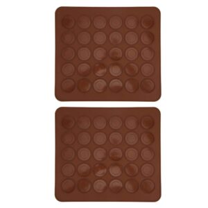 silicone macaron mats, 2 pieces of 30-grid macaron pads non-sticking kitchen baking molds mats pads for making or baking macarons cookies at home bakery cake shop