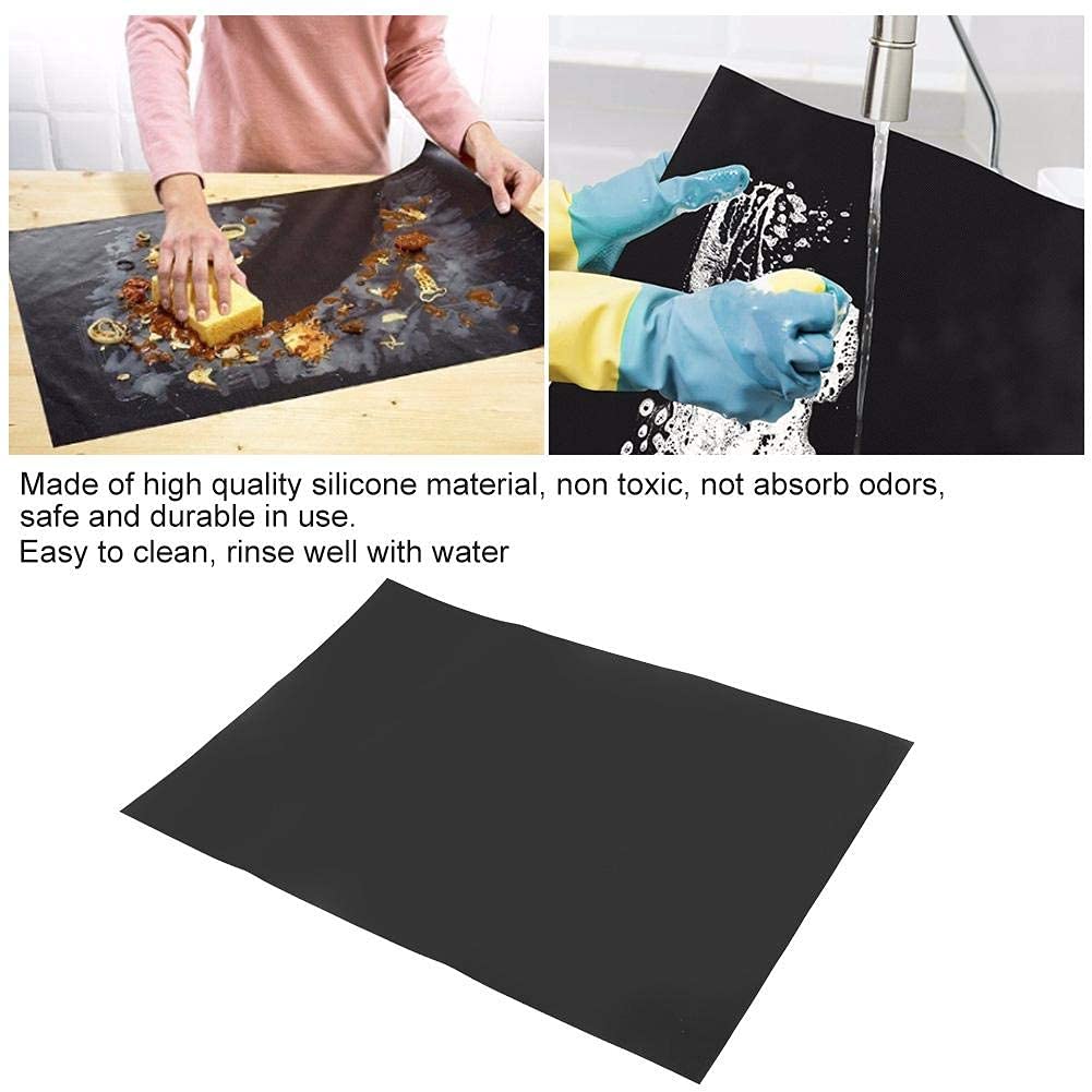 Heat Insulation Mat, 3 styles Induction Cooker Protector Anti-Slip Silicone Insulation Mat Pads Kitchen Cooking for Home Induction Cooker (Rectangle)