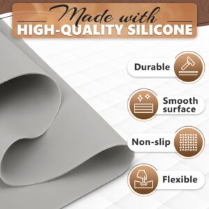 Baking Extra Large Silicone Mat - Grey Silicone Mats for Baking Cookie Baking Sheet Silicone Mat Kitchen Countertop Protector - Non Stick Baking Mat Kitchen Table Silicon Baking Mat Pastry Mat