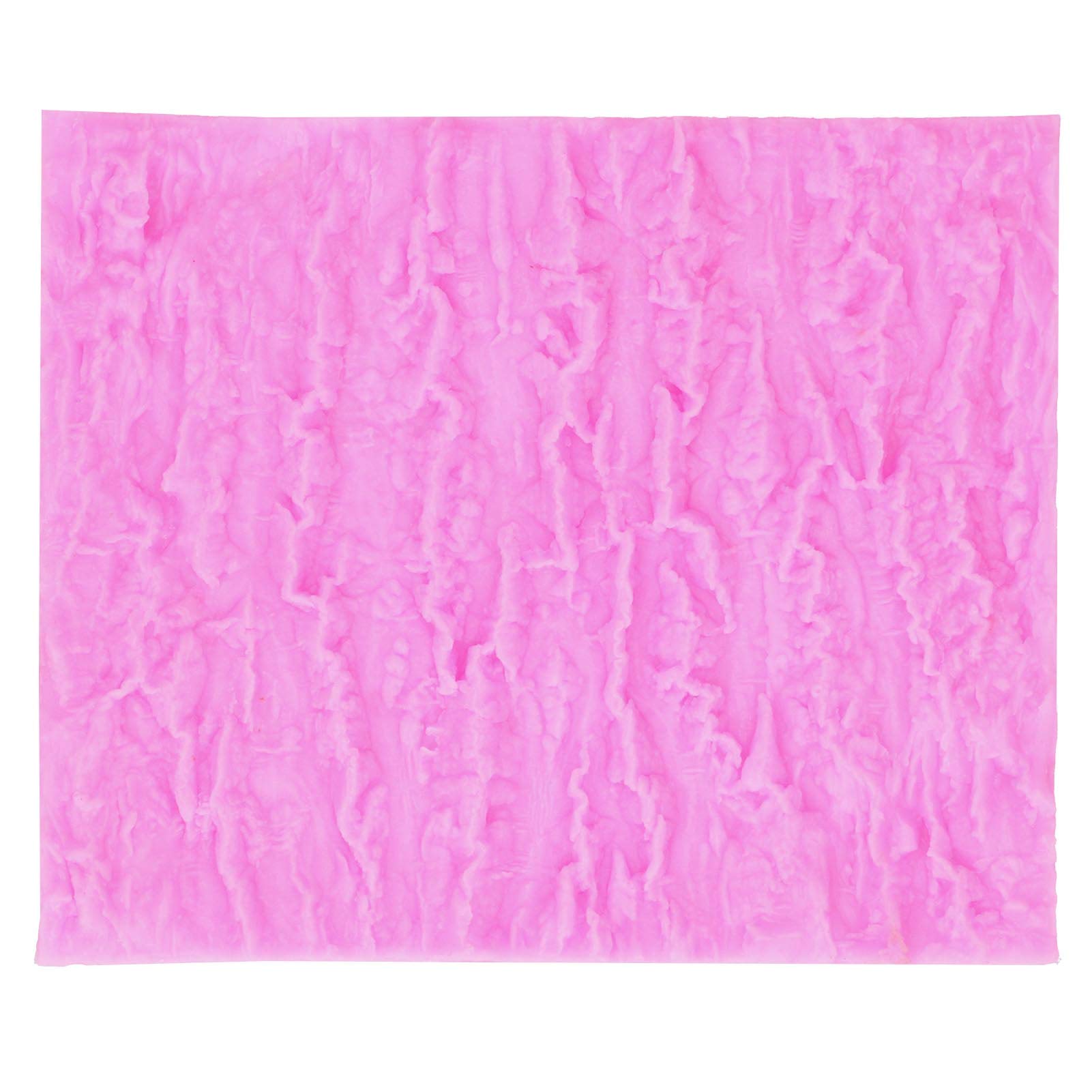 Tree Bark Texture Silicone Mould Cake Fondant Lace Mould Imprint Mat Decorating Supplies for Cakes Fudge Biscuits Candies Chocolate (7.2x6.0x0.4in Pink)(pink)