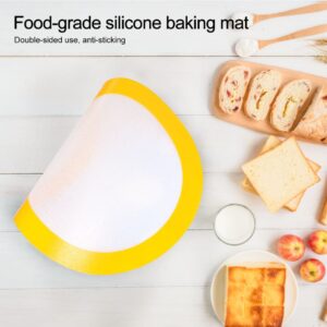 Operitacx Cooking Mat Nonstick Bakeware Countertop Protector Mat Baking Pastry Mat Pizza Baking Mat Cake Pan Liners Air Fryer Reusable Baking Mat Round Baking Mats Fried Dumpling Microwave