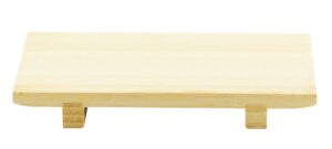 helen's asian kitchen sushi serving tray, 9.5-inches x 6-inches, natural bamboo