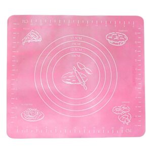 mggsndi silicone baking mat, non-stick food grade silicone pastry mat extra large with measurements for baking -dough rolling mat, heat-resistance oven liner,f ondant mat, pie crust mat pink