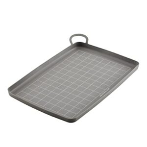 rachael ray tools and gadgets silicone nonstick roasting and baking mat, 10 inch x 14.75 inch, gray