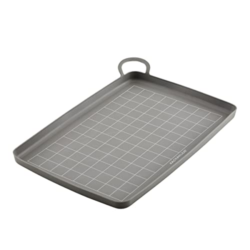 Rachael Ray Tools and Gadgets Silicone Nonstick Roasting and Baking Mat, 10 Inch x 14.75 Inch, Gray