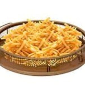 Nonstick Round Crisper Tray, Copper Oven, Turn Your Oven Into An Air Fryer - 2 Pc Set, Frying Basket And Baking Sheet, Dishwasher Safe, Heat-Resistant