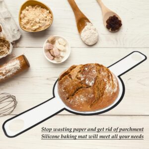 DOERDO Glass Fiber Baking Mats for Dutch Oven Bread Baking, Reusable Non-stick Bread Sling, Heat Resistant Baking Bread Pad for Dough Pastry
