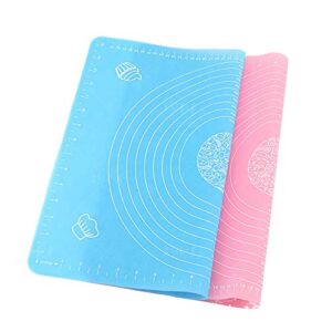 Silicone Baking Mat for Pastry Rolling Dough BPA Free Non stick and Non Slip Table Sheet Baking Supplies for Pie Sheet Bake Pizza Cake (Medium, Pink)