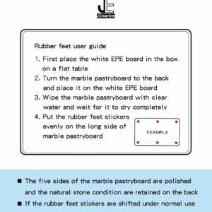 JEmarble Non-Slip Rubber Feets Pastry Board