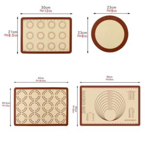 Oven Pad Pizza Non-Stick Rolling Dough Mat Silicone Kitchen Bakeware Baking Liner Oven Sheet Non-stick Baking Supplies(22.8cm)