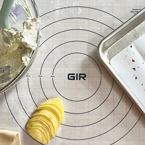 GIR: Get It Right Premium Silicone Pastry Mat- Heat Ristant Non Slip Baking Mat, Perfect For Crust, Dough, Fondant, and More - 26" x 18"