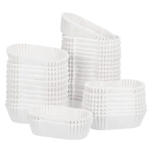 cabilock 2000pcs oval cake cups disposable baking cups cake cup wrap paper boat shape cake cups party supplies for cakes muffins