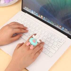 Finger Clips ABS+Rubber Finger Chopsticks Green Snack Clips Controllers can Keep Your Screen or Mouse Away from Oil or Powder When Playing Games