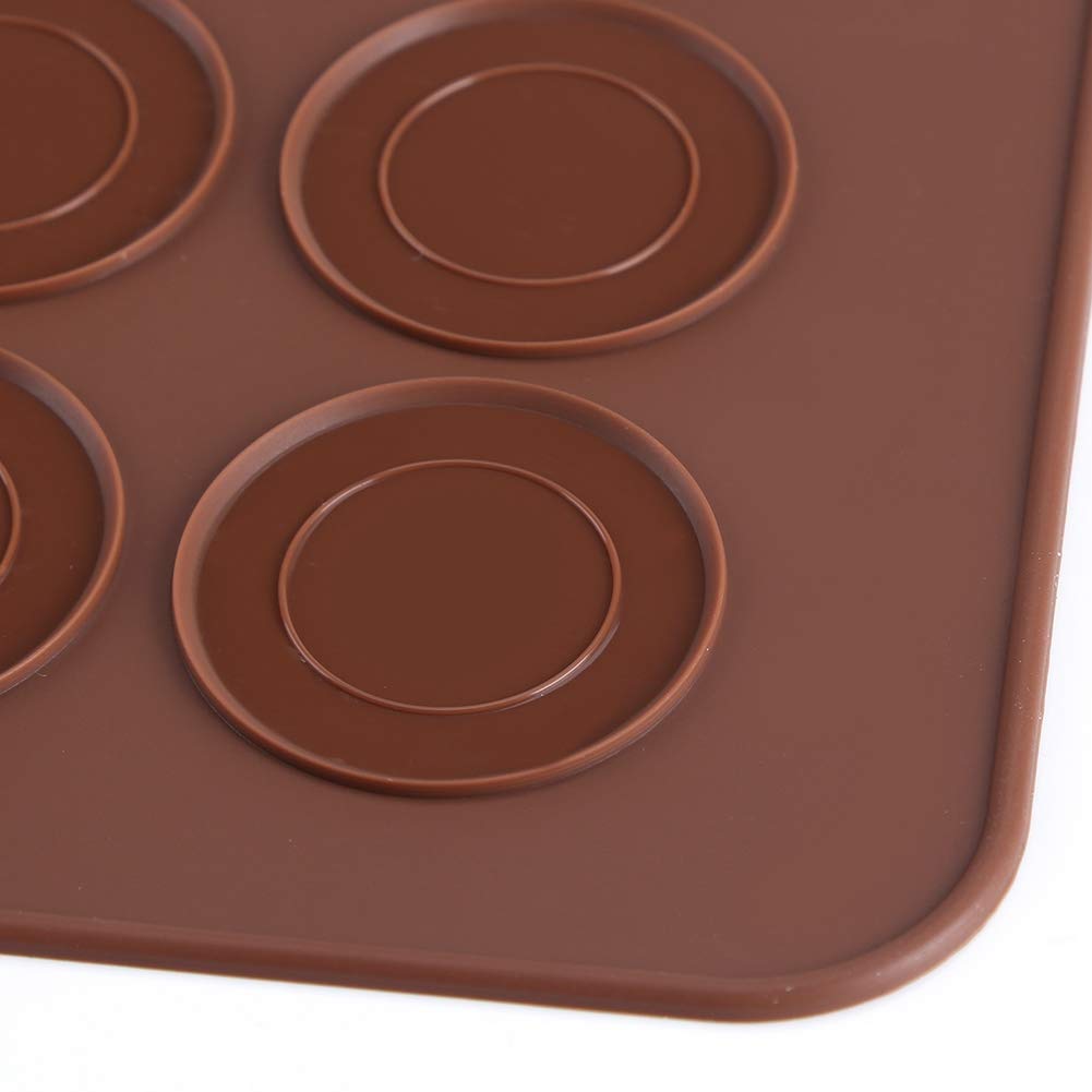 Macaron Silicone Mat, 48 Capacity Silicone Sheet Mat Baking Cookies Pastry DIY Bakeware Decorating Tools for 1.5" Macarons Making, 15.4 x 11.2inch