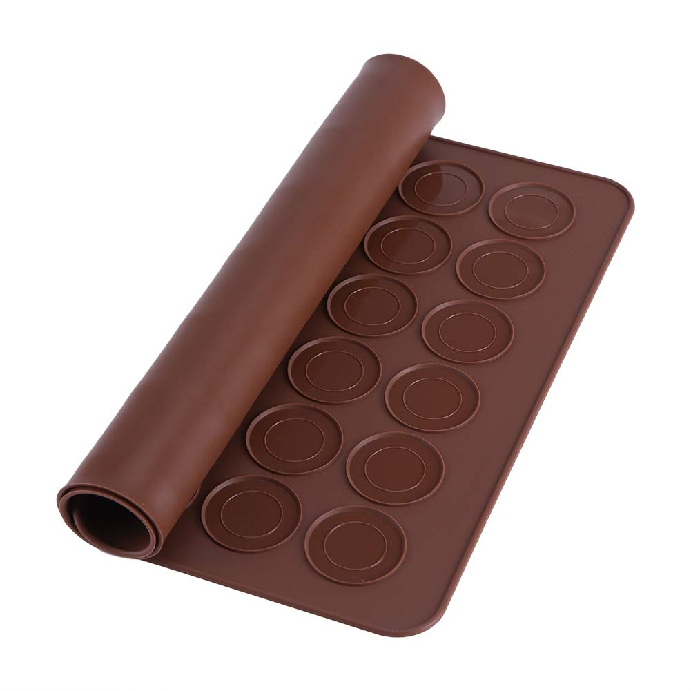 Macaron Silicone Mat, 48 Capacity Silicone Sheet Mat Baking Cookies Pastry DIY Bakeware Decorating Tools for 1.5" Macarons Making, 15.4 x 11.2inch