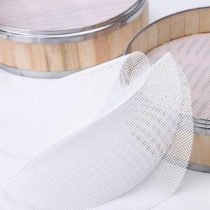 6PCS 25cm Silicone Steamer Mesh, Kitchen Silicone Steamer Mesh Round Non-Stick Pad Steamer Mesh Liners Dumpling Mesh Baking Pastry Dim Sum Steamer Papers Mat