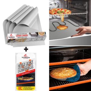 oven liners for bottom of oven 4-pack and oven rack edge protectors 22 inch