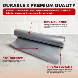 Oven Liners for Bottom of Oven 4-Pack and Oven Rack Edge Protectors 22 Inch