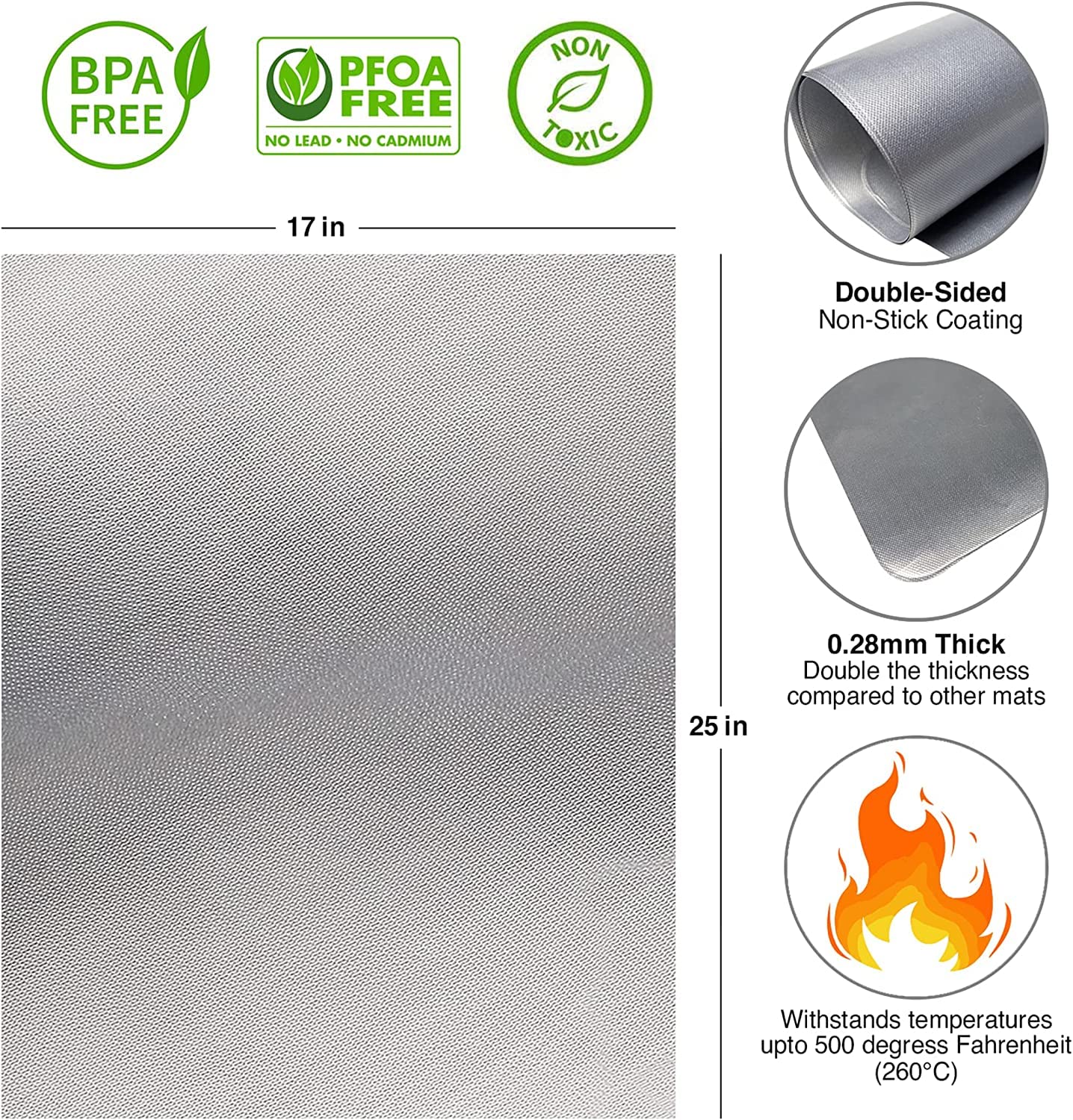 Oven Liners for Bottom of Oven 4-Pack and Oven Rack Edge Protectors 22 Inch