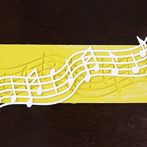 Global Sugar Art Musical Notes Silicone Lace Mat by Chef Alan Tetreault
