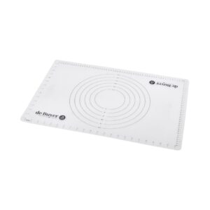 de buyer silicone baking mat with marks - 23.6” x 15.75” - perfect for bread, tarts, croissants & choux paste - nonstick & easy to clean