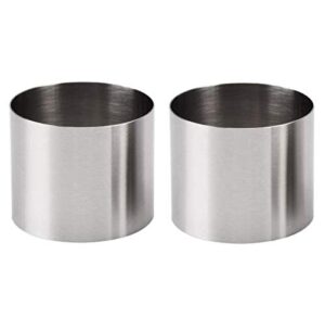 dnhcll 2 pcs 5cm diameter 2" mini seamless round mousse ring stainless steel cake mold cookie cutting mold baking mold