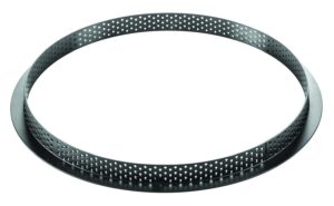 silikomart "tarte ring 250" heat-resistant perforated plastic cutting ring 9.84 inch diameter (1 each)