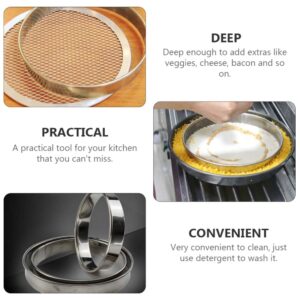 DOITOOL 7 Inch Stainless Steel Tart Ring Round Cake Mousse Ring Pizza Saucing Ring Molding Baking Plating Muffin Rings Kitchen Tools Food Cutter for Cake Pie Pizza