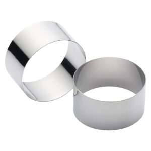 Kitchen Craft Cooking Rings, Stainless Steel, 7 x 3.5 cm, Set of 2