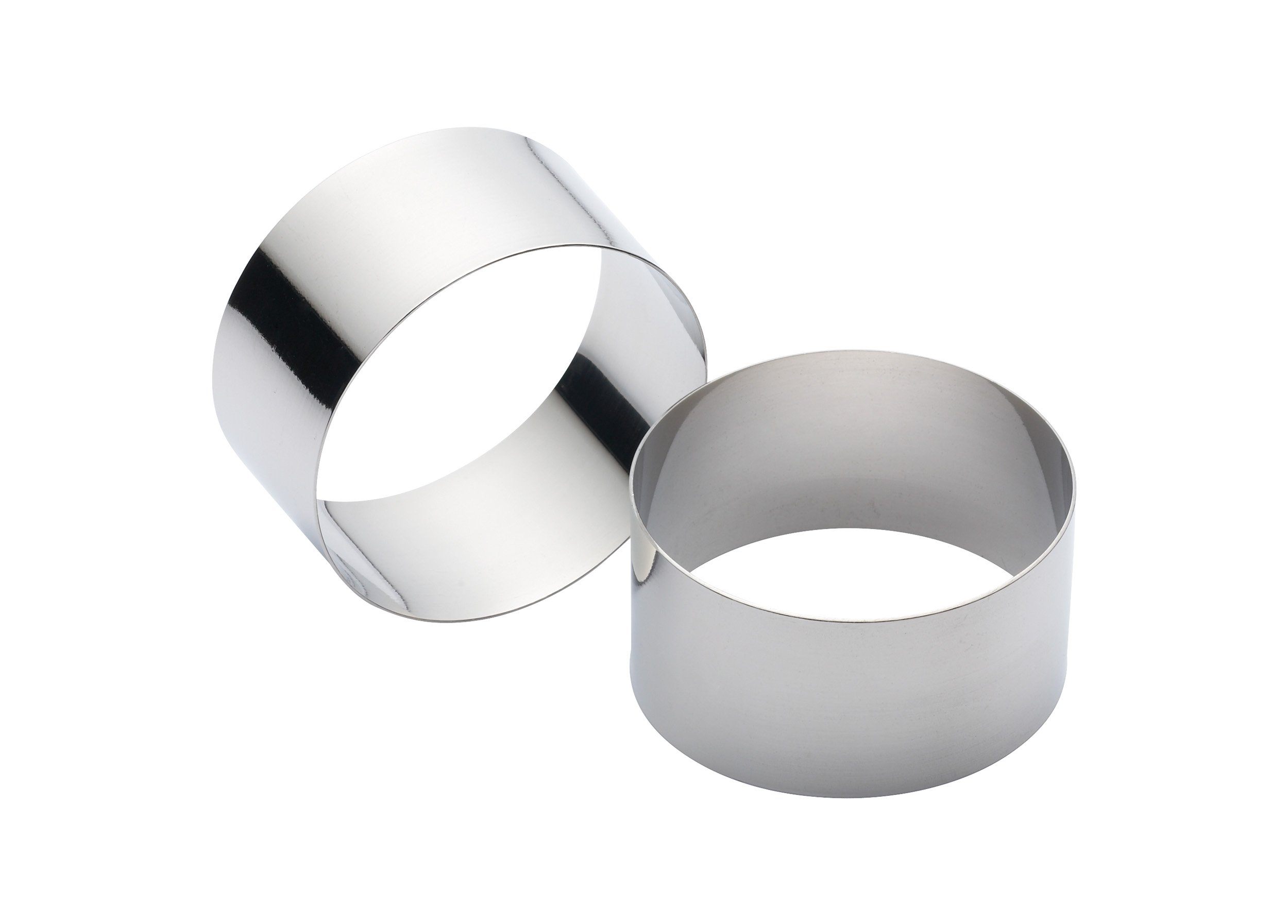 Kitchen Craft Cooking Rings, Stainless Steel, 7 x 3.5 cm, Set of 2