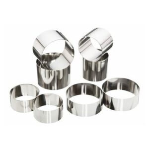 Kitchen Craft Cooking Rings, Stainless Steel, 7 x 3.5 cm, Set of 2