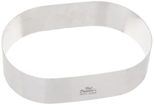 fat daddio's stainless steel oval cake and pastry ring, 8 inch x 5.75 inch x 2 inch