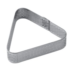 pavoni xf16 perforated rounded-triangle stainless steel tart ring 2-7/8 inch x 3/4 inch high