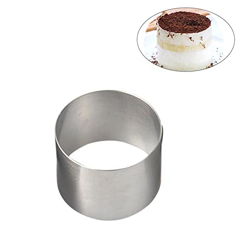 HomeSoGood 5Pc Stainless Steel 2-Inch Mini Cake Mould,Mousse Cake Ring Mould Bakeware Decorating for DIY