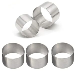 HomeSoGood 5Pc Stainless Steel 2-Inch Mini Cake Mould,Mousse Cake Ring Mould Bakeware Decorating for DIY