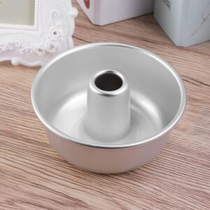 YARDWE Savarin Donut Cake Mold: 2pcs Aluminum Baking Ring Mold Pan Mousse Chocolate Brownies Dessert Doughnuts Pastry Tools Baked Pan (Silver)