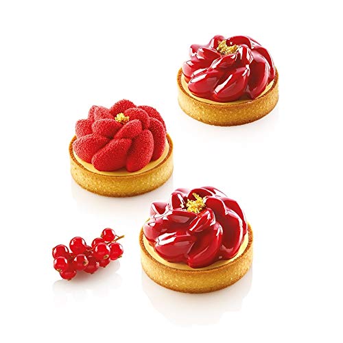 NACTECH 8Pcs Cake Tart Ring Muffin Cake Mousse Ring Cake Mousse Molds Heat-Resistant Non Stick