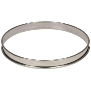 matfer bourgeat 371616 plain tart ring, silver