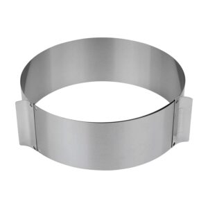stainless steel cake mold round cake ring cookie cutter, 6-12 inches adjustable sheet pan extender for baking mold pastry tool cake & pastry rings
