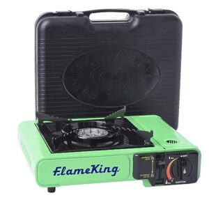 Flame King YSNVT-505 Dual Fuel Butane & Propane Gas Camping Stove with Single Burner, Portable and Great for Outdoor Cooking, Backpacking