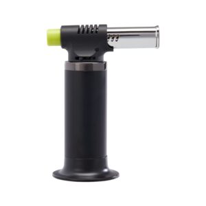 Groove Spark Professional Culinary Butane Torch - 4.29” x 6.38” x 2.6” Versatile Adjustable Flame Blow Torch for Every Kitchen Need & More - Easy Refill 10g Capacity (Butane Not Included) - Yellow