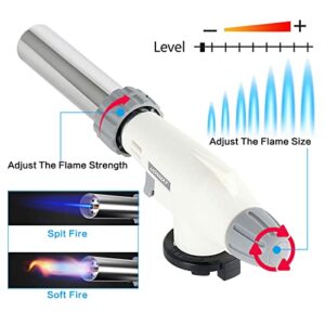 2 Pcs Butane Torch Head Master Torches Kitchen Blow Torch Chef Cooking Torches Lighter Adjustable Flame With Safety Lock Culinary Torch For Creme Brulee BBQ Butane Gas Not Included