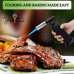 Yuge Torch Premium Butane Torch Cooking, Soldering & DIY Crafts Refillable Kitchen Blow Torch with 25g Gas Capacity Adjustable Mini Culinary Creme Brulee Food Torch Lighter (Butane Gas Not Included)