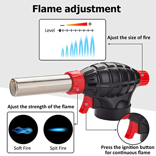 SINKUG Welding torches, Cutting torches with Adjustable Continuous Flame, Refillable Blow Torches Food Torch Kitchen Torch for Desserts,Creme Brulee,Jewelry and Baking