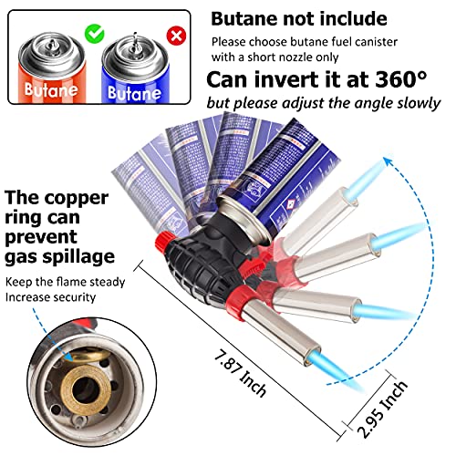 SINKUG Welding torches, Cutting torches with Adjustable Continuous Flame, Refillable Blow Torches Food Torch Kitchen Torch for Desserts,Creme Brulee,Jewelry and Baking