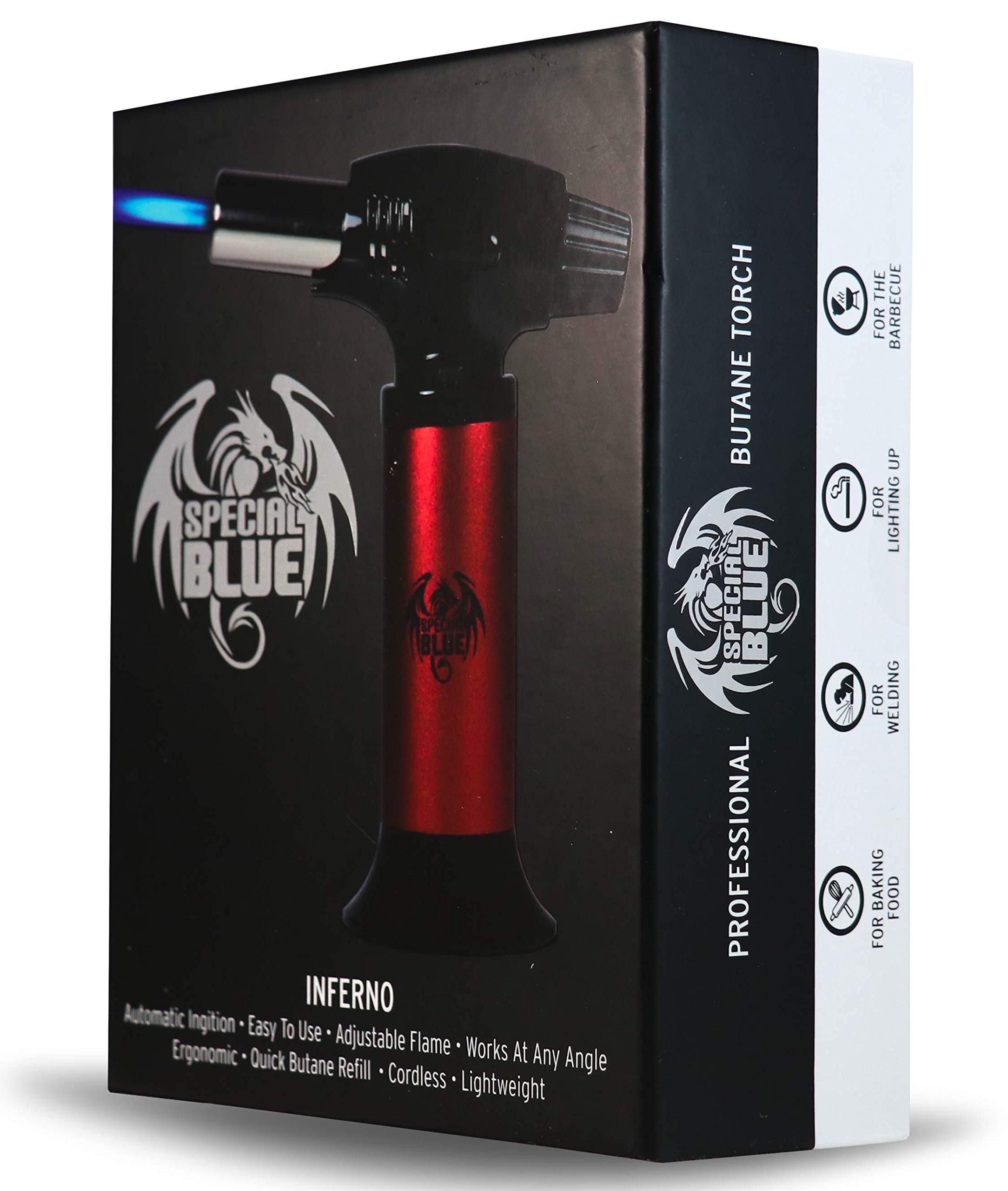 Special Blue Inferno Professional Butane Torch (Red)