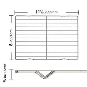 Adorila 2 Pack Cooling Rack for Baking, 8.7" x 6.3" Stainless Steel Grill Rack, Baking Rack for Baking Cooking Roasting Oven Use