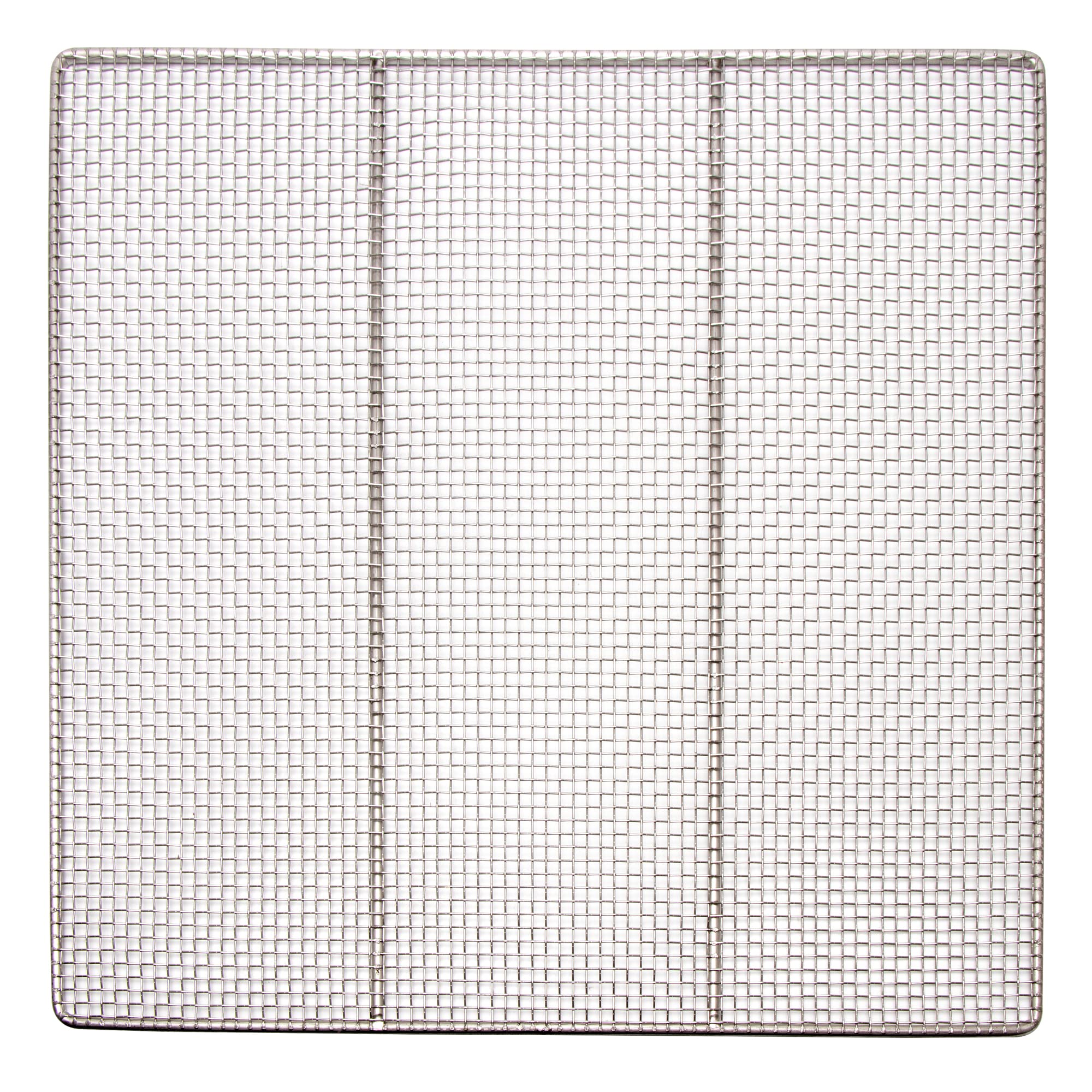 10 pcs 23" x 23" DN-FS23 Heavy Duty 19 Gauge 4-mesh Stainless Steel Woven Mesh Donut Frying Screen, 1/4"D Outer Frame and Support Rods