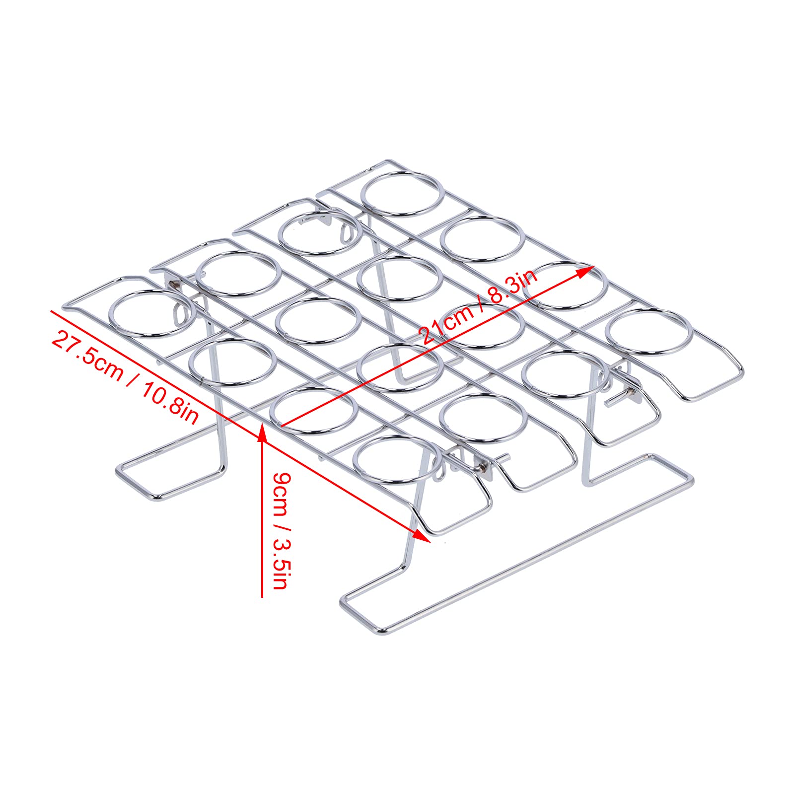 URRNDD Folding Baking Rack, 16-Hole Folding Baking Rack Ice Cream Rack Stand Cone Cupcake Holder for Wedding Birthday 9x21x27.5cm