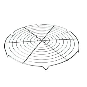 ibili round cooling racks for cooking and baking, multipurpose stainless steel roasting rack - made in spain, dishwasher and oven safe - 30 x 30cm - 11.9" x 11.9" inches